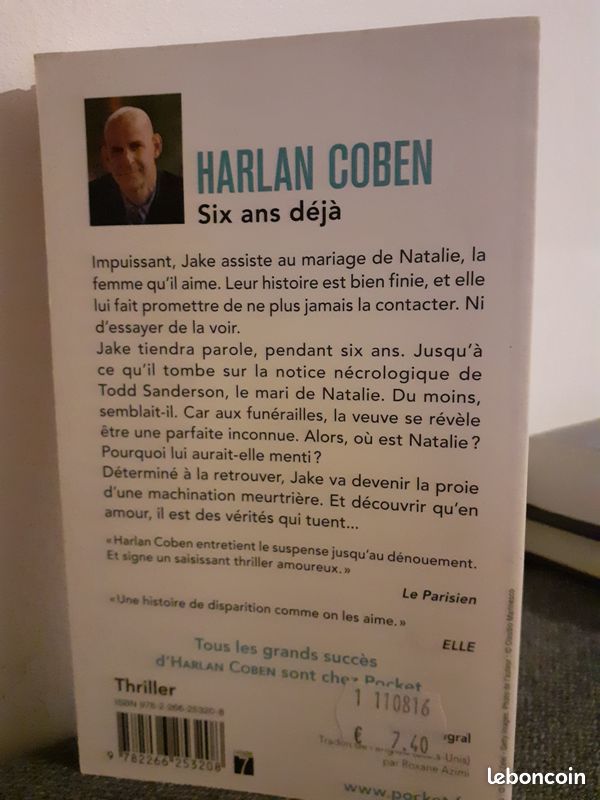 Roman "Six ans déjà", Harlan Coben (image 2)