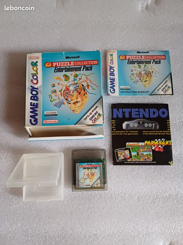 Jeu Game Boy Color en boite "Puzzle Collection Entertainment Pack" 2000 vintage (image 7)