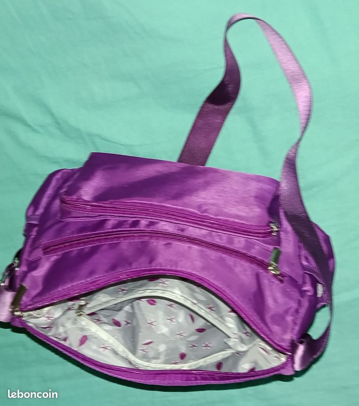 Sac à main bandoulière fushia (image 3)