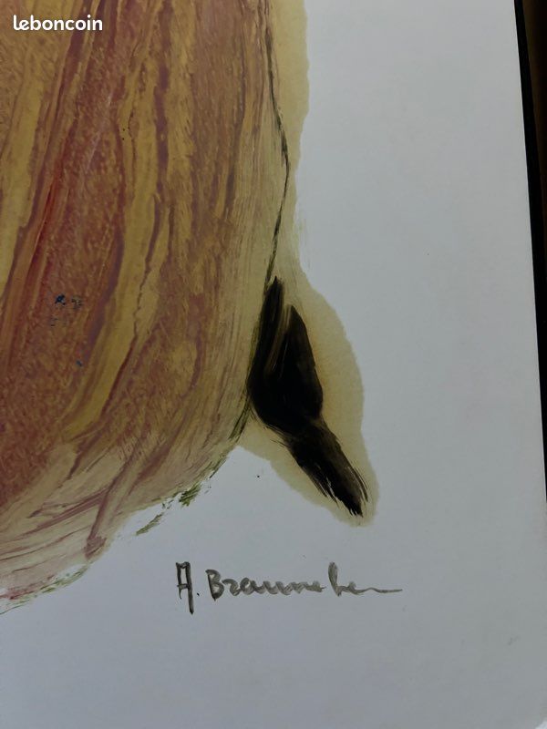 André Braunecker Peinture à l’huile sur papier (image 2)