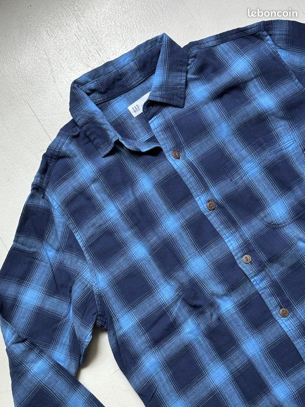 Chemise Gap Occasion - Taille S Bleu - Manches Courtes - Très Bon état