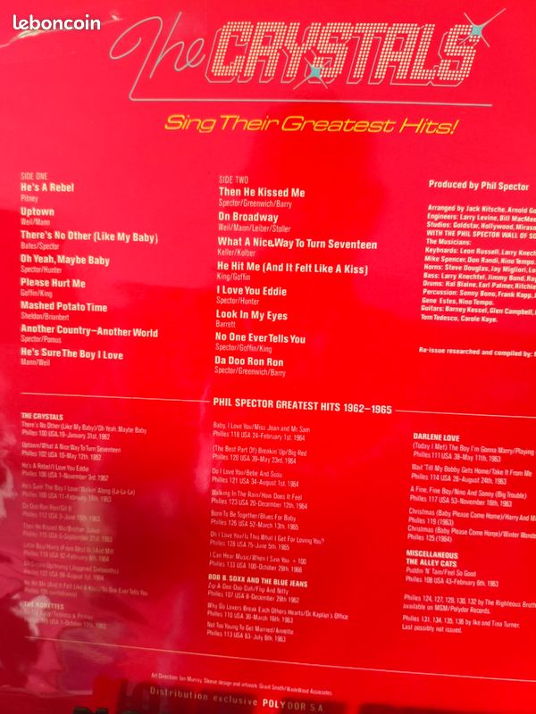 LP the Crystals sing their greatest hits-1975 (image 2)