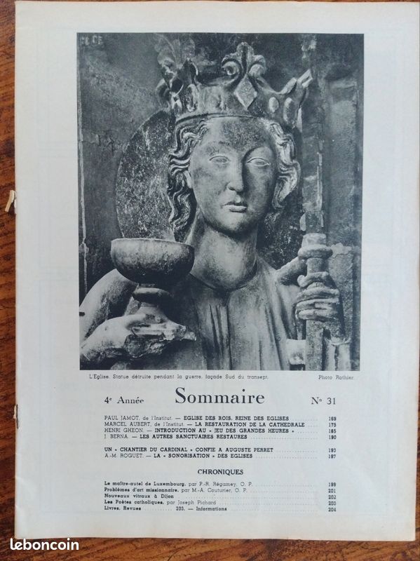 Lot de 19 magazines anciens L'Art Sacré 1937, 1938 et 1939 (image 1)