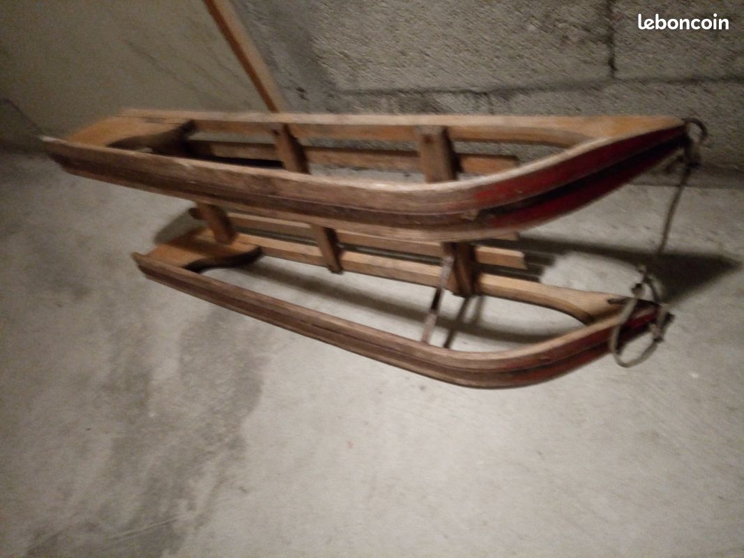Luge bois Vintage (image 3)