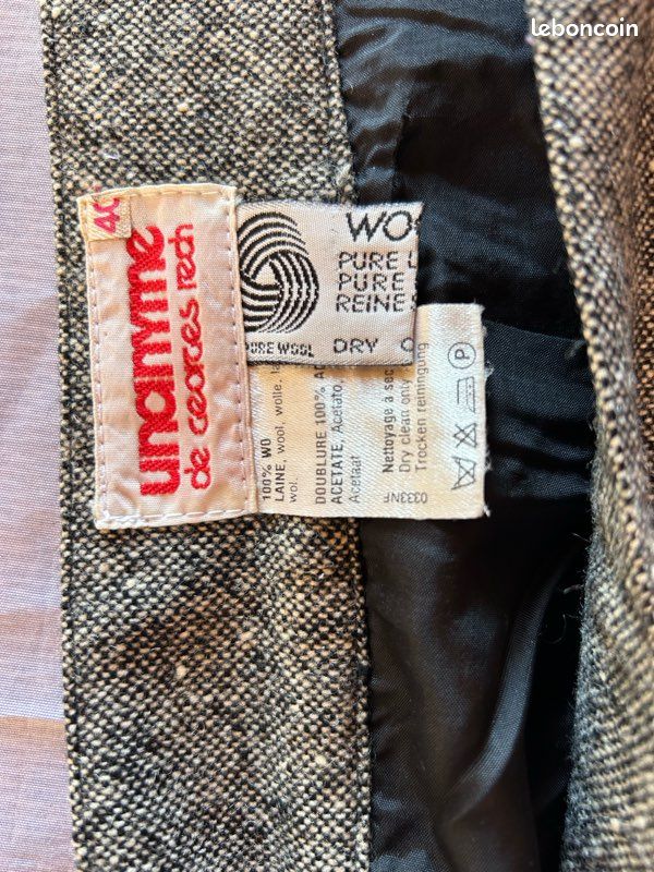 Jupe Noire Georges Rech Taille 42 - Laine évasée - Occasion Impeccable Comme Neuve