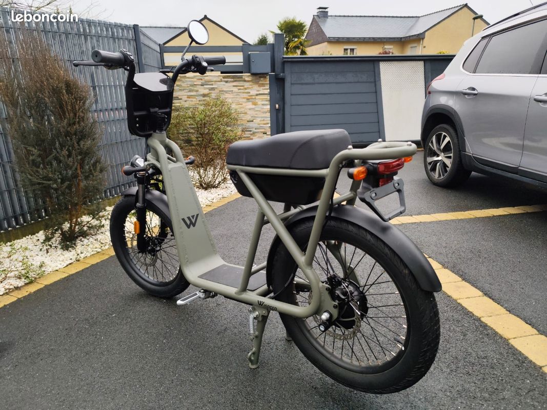 Vélo mobylette WISPEED WIMOB Plus Kaki - Homologuée (image 1)