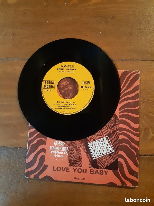 Eddie parker 45t vinyl sp biem label googa mooga 1968 (image 3)