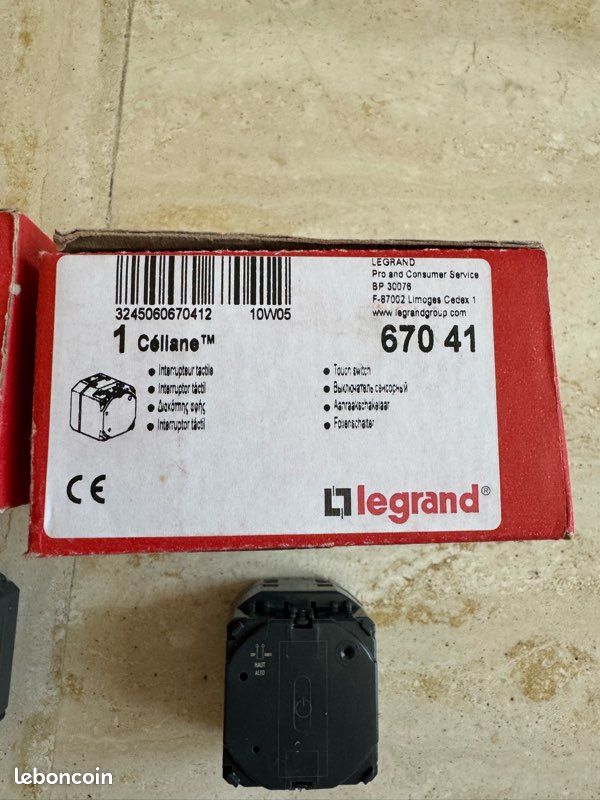 Interrupteur Tactile Legrand Céliane 99729 - 2 Fils, Neuf (peut Avoir De Petits Défauts)