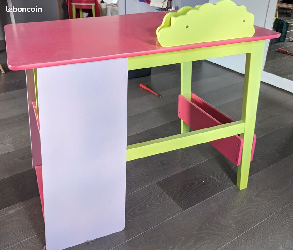 Magnifique bureau coloré avec chaise pour enfant (image 3)