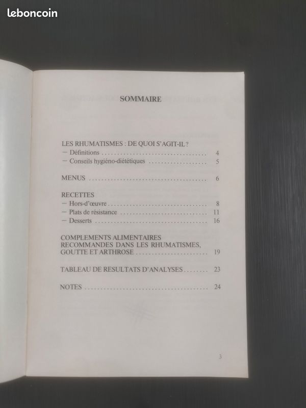 Carnet de régime rhumatismes goutte arthrose livre (image 3)