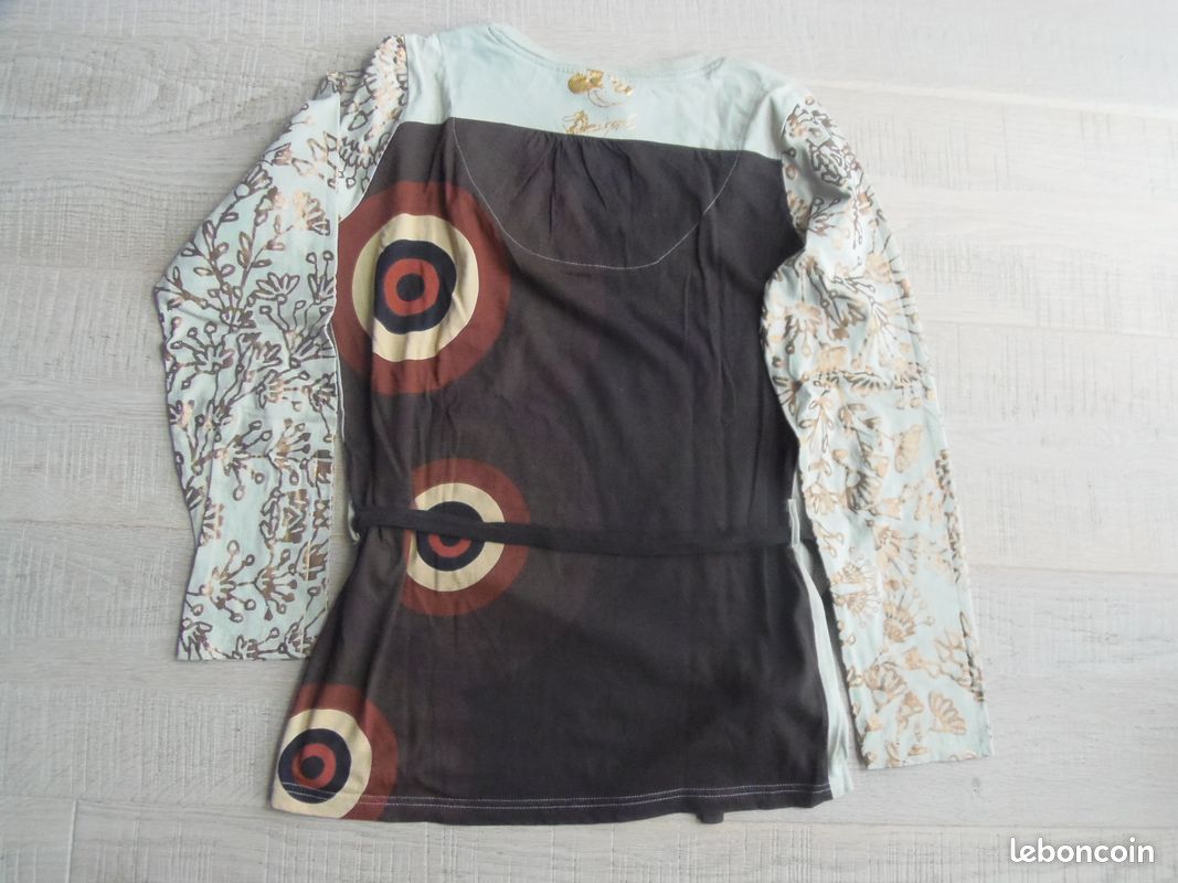 Tunique Desigual Femme XL-XXL Multicolore – Manches Longues, Très Bon État