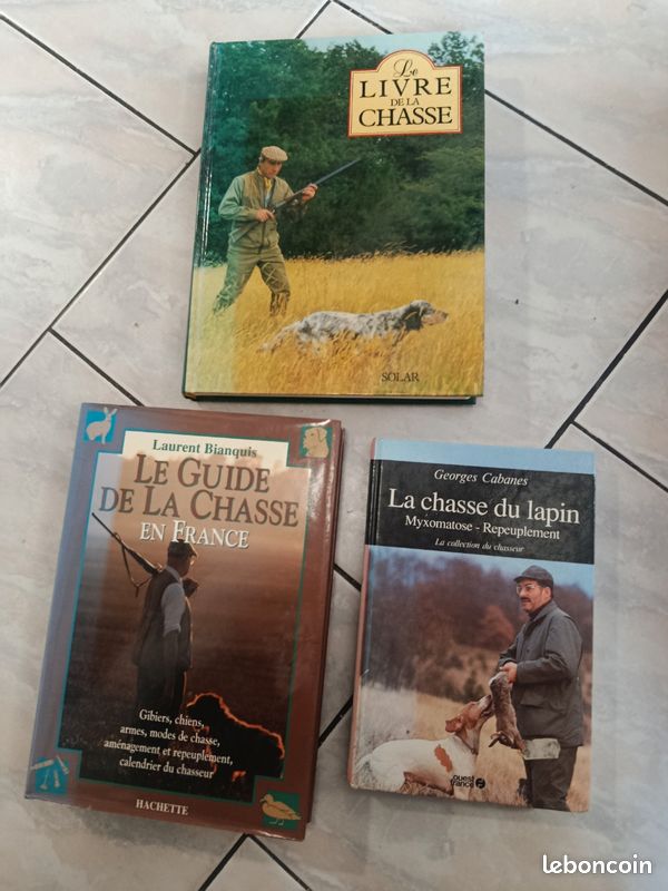 Lot de 3 livres sur la chasse – guide, techniques et gibier - Livres