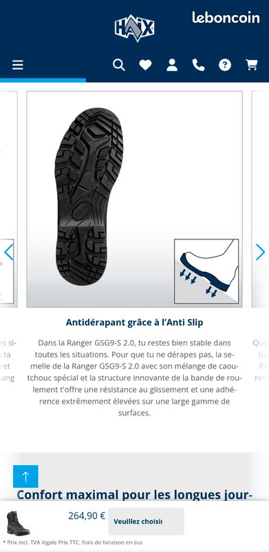 Bottes HAIX SWAT Ranger GSG9 Jungle Taille 45 Neuves Sans Emballage - Cuir Noir