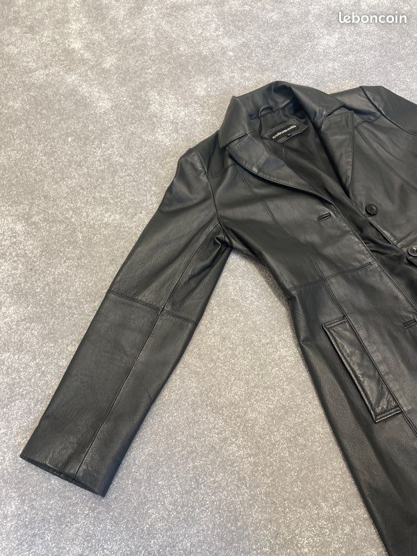 Longue veste en cuir CUIROPOLIS taille 38 (image 5)