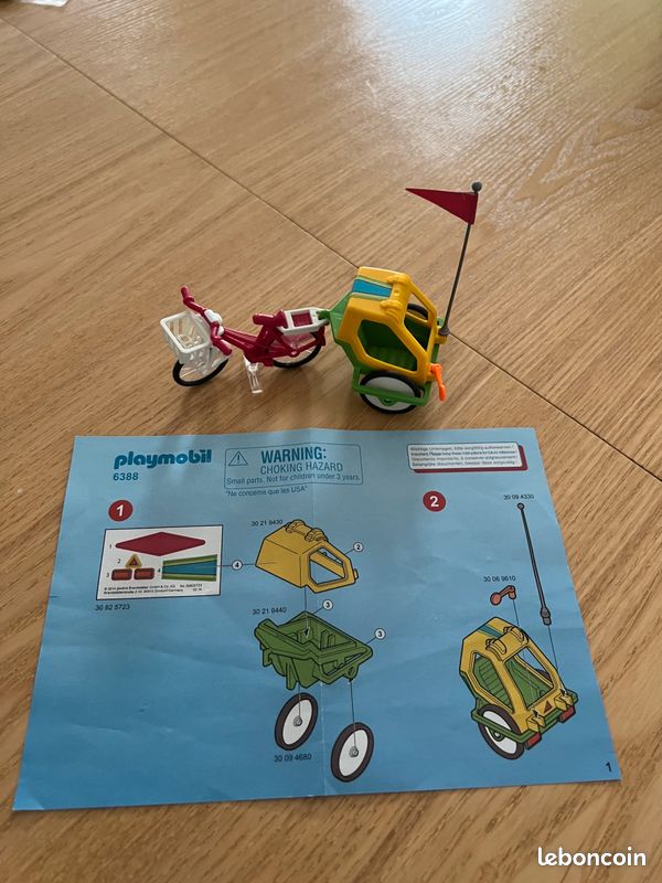 6388 Vélo avec remorque pour enfant Jeux Jouets