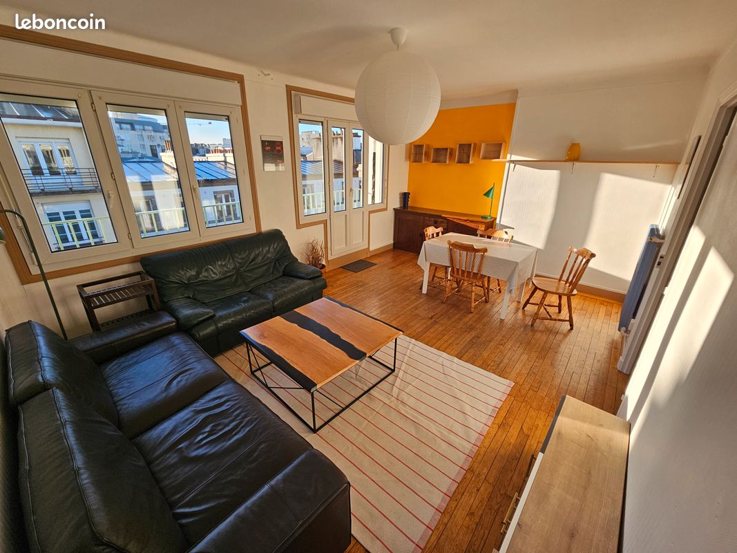 Coat ar gueven - Appartement meublé, dernier étage, 78m², 2 chambres, balcons (image 1)