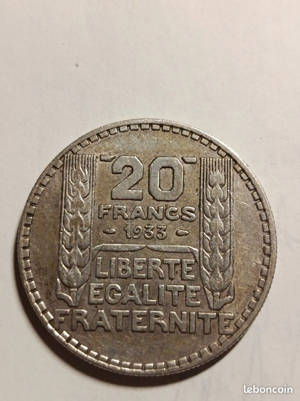20 francs argent Turin 1933 (image 1)