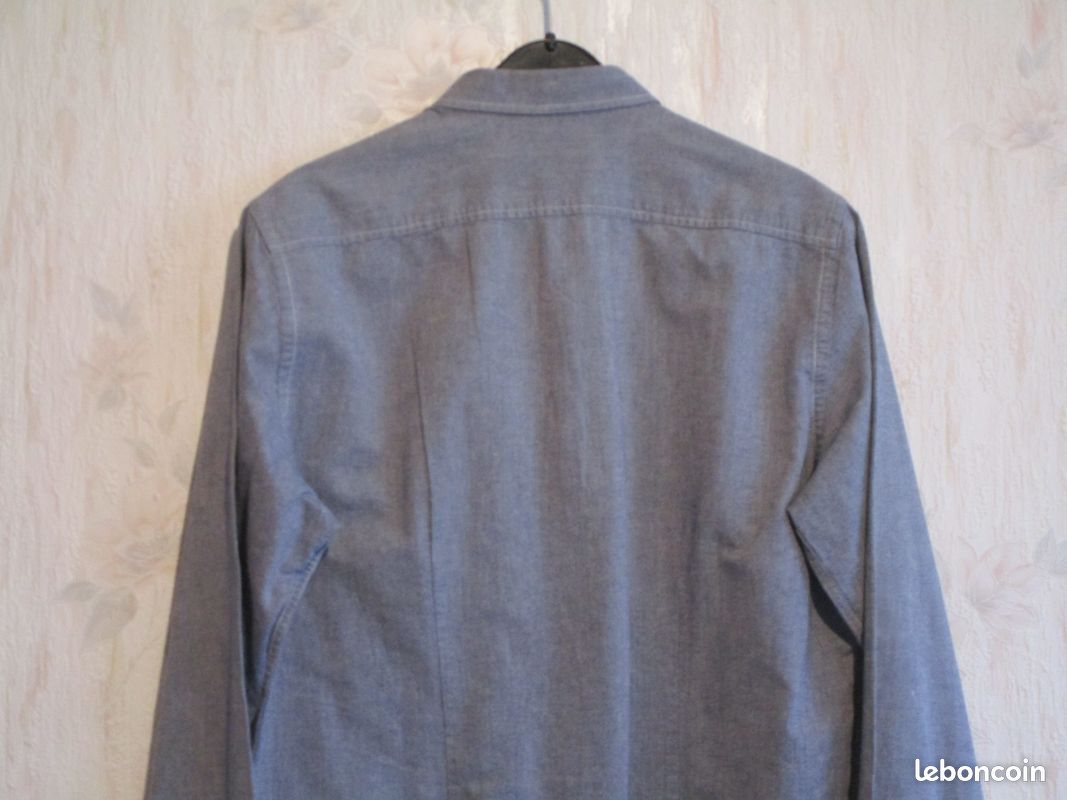 Chemise L.L. Bean Chamois Homme - Taille XL - Gris - Boutonnée Manches Longues - 100% Coton