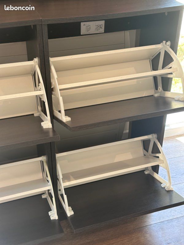Armoire à chaussures IKEA BISSA – Comme neuve – Brun noir (image 3)