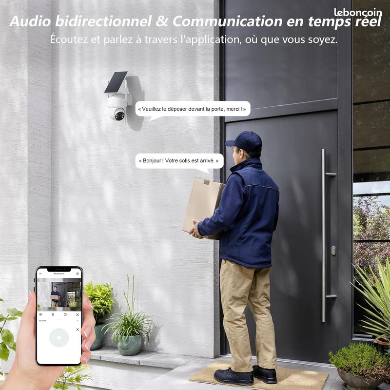 GALAYOU 2K 3MP Camera Surveillance WiFi Exterieure sans Fil Panneau Solaire (image 8)