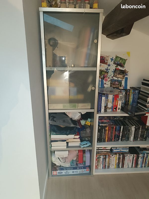 Chambre Gauthier lit, meubles et bureau gris/vert (image 3)