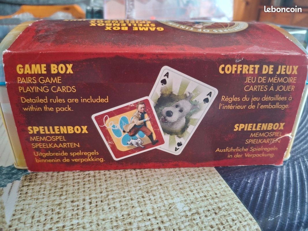 Coffret De Jeux De Cartes Tintin - Jeux 2 En 1 - Cartamundi - Neuf - Réf. 75258