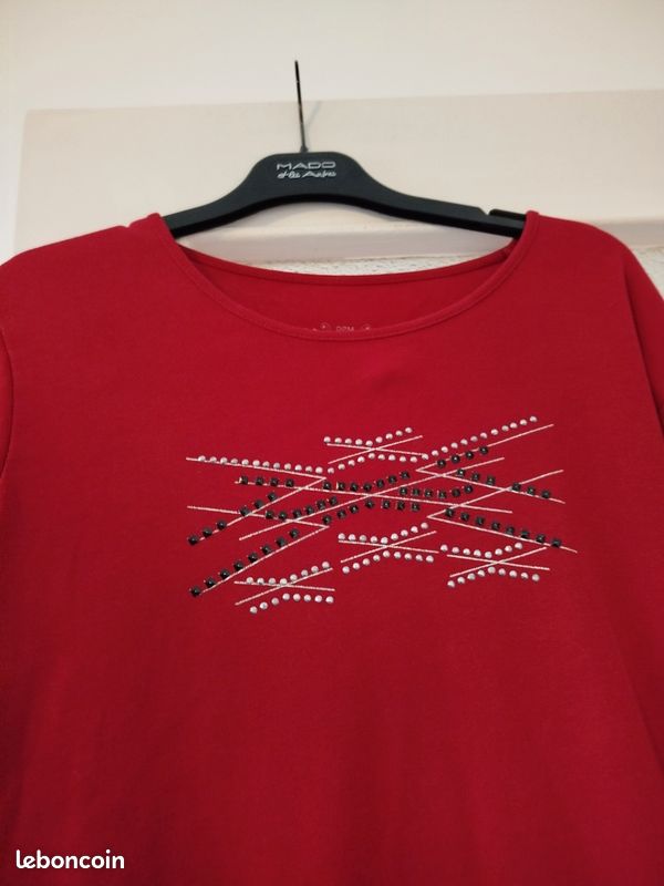 Sweat rouge dpm taille 38 très bon état (image 3)