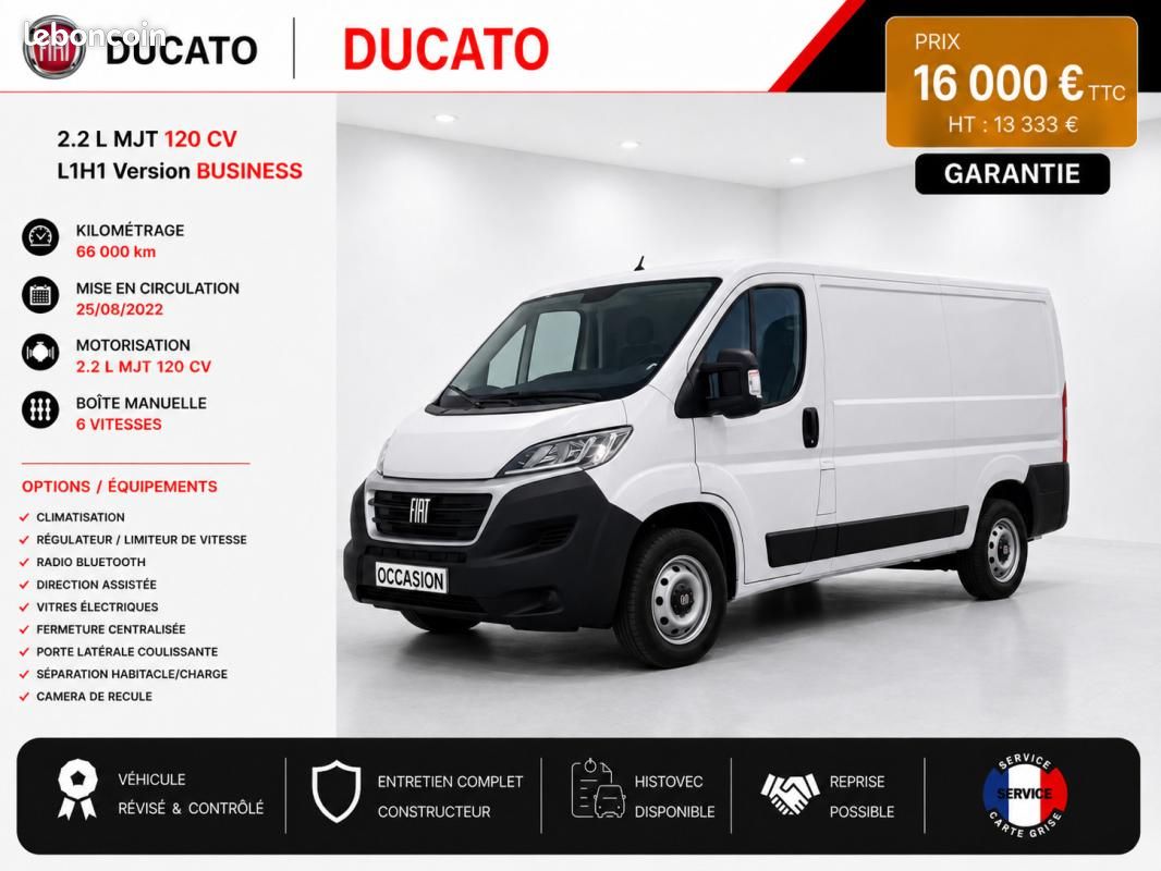 Fiat Ducato 2° Main / 2.2L MJT 120cv Pack business L1H1 CLIM/REGUL/LIMIT IDEM JUMPER BOXER SPRINT... (image 1)