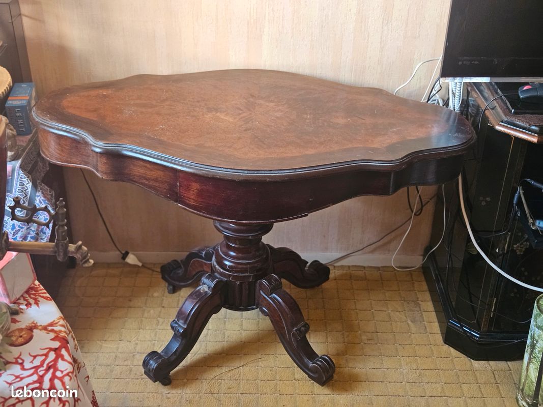 Table guéridon en acajou style Louis Philippe début 19è siècle (image 1)