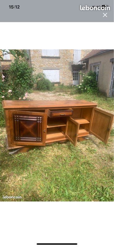 TBE joli buffet ancien en bois massif (image 3)