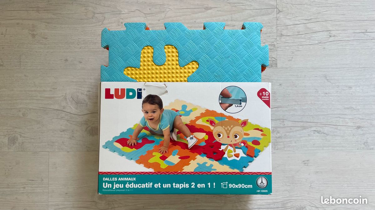Puzzle Géant Tapis Dalles Animaux LUDI (image 2)