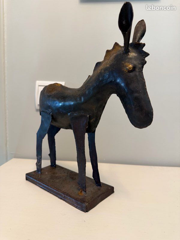 Sculpture cheval en métal décorative – style artisanal / industriel (image 2)