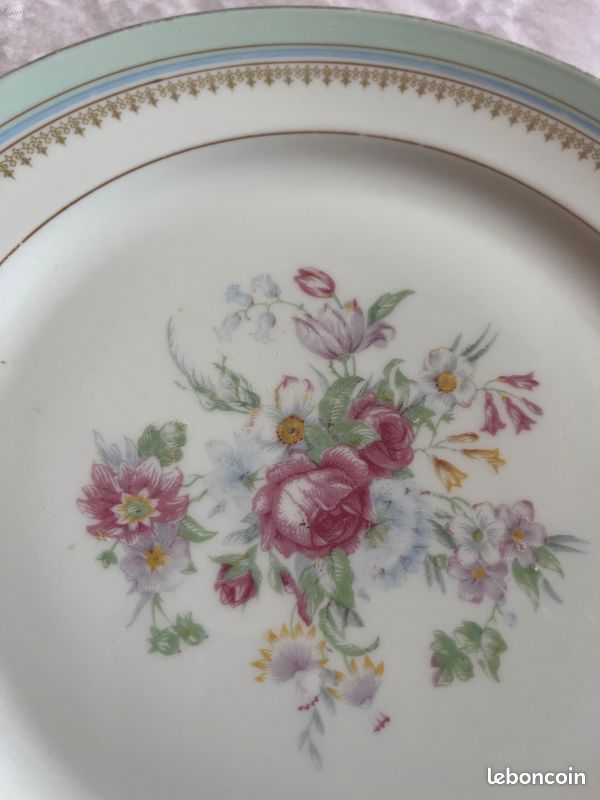 Assiettes porcelaine Limoges de France x11 (image 2)
