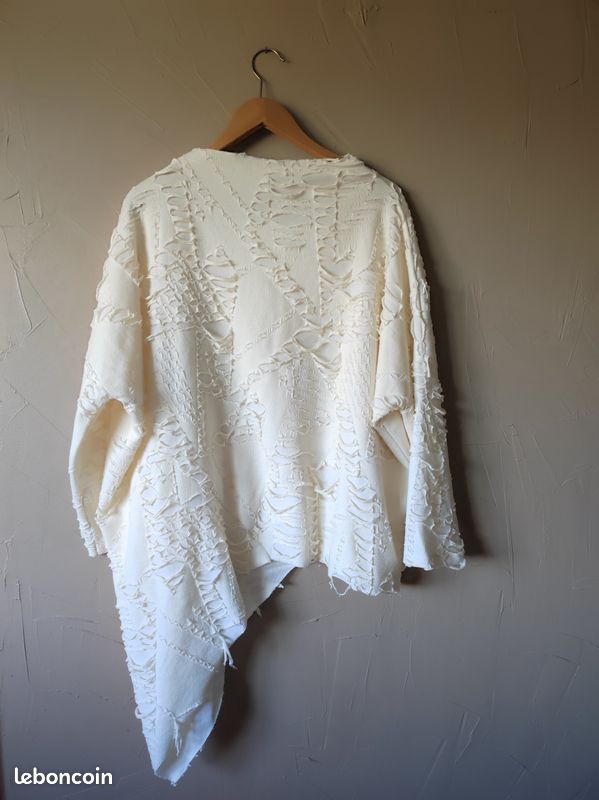 Haut Blanc Et Noir Taille Unique - Marque Moda - Neuf Avec Étiquettes - Polyester
