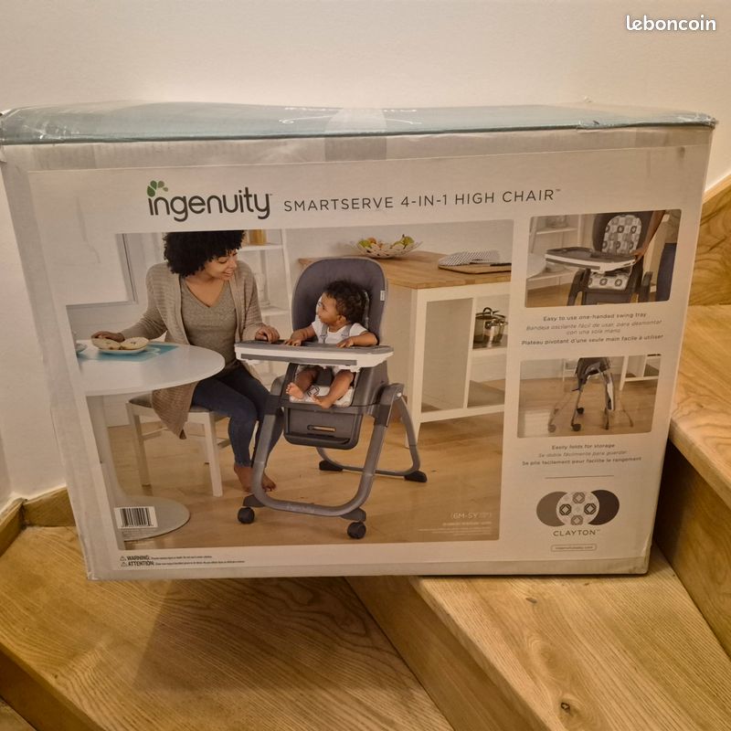 Chaise haute évolutive Ingenuity SmartServe 4-en-1 – Bon état (image 4)