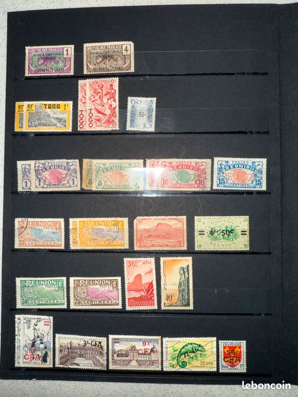 Timbres des colonies françaises et France (image 8)