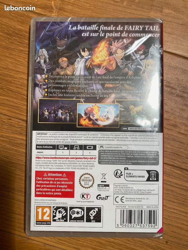 Fairy tail 2 - Switch - jeu neuf sous blister (image 5)