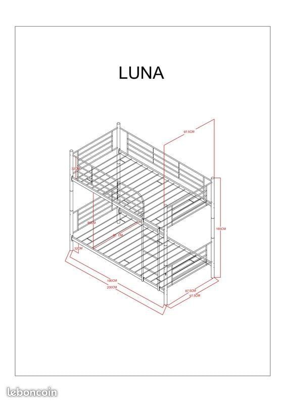 Lit superposé luna 90x190⁫​⁠⁠⁢⁮​⁯‌⁪‌‌‌⁬⁠ (image 5)