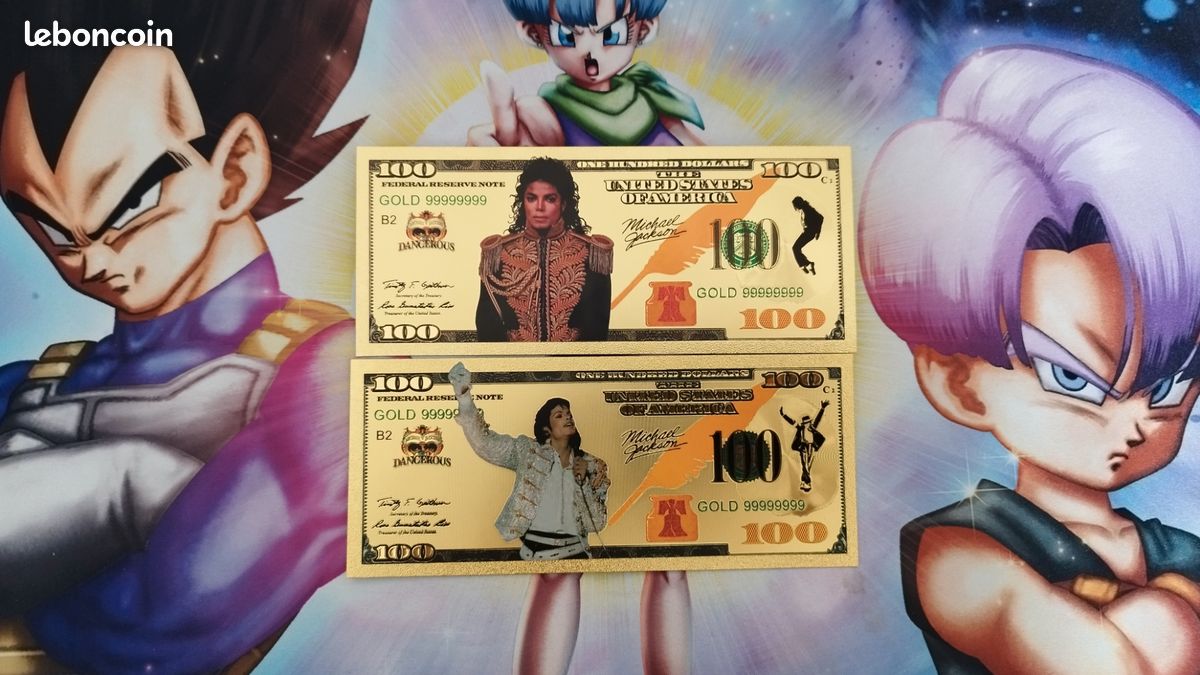 Lot Billet Michael Jackson Collector card carte ticket banknote gold Goodies set (image 1)