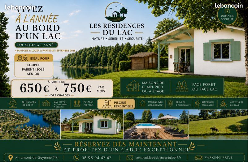 Maison 3 pièces 60 m² · à Miramont-de-Guyenne · 60 m² · 700 €/mois