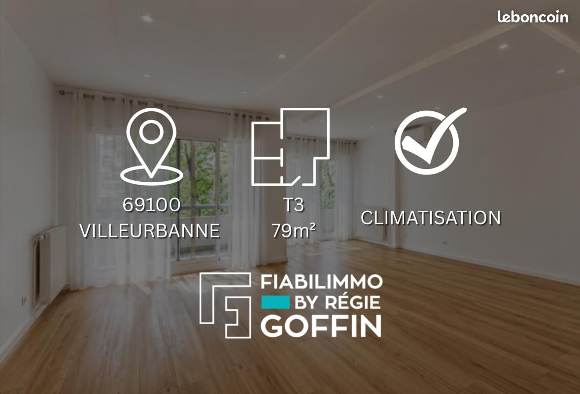 Appartement 3 pièces 79 m² · à Villeurbanne · 79 m² · 1 243 €