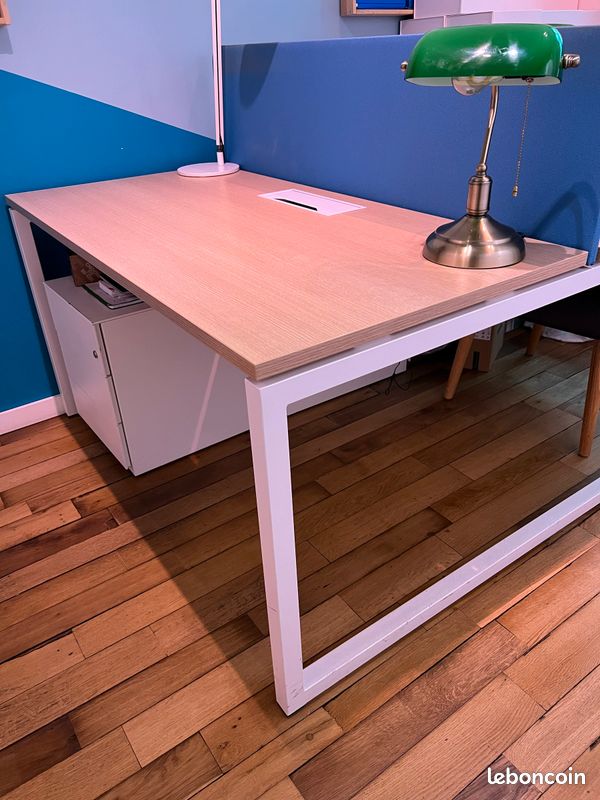 Bureau blanc bois (image 5)