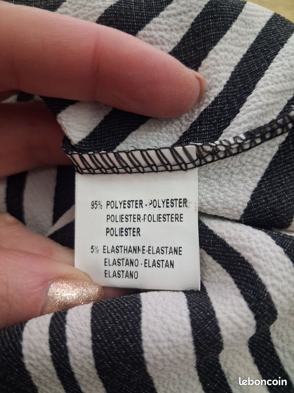 Blouse motif noir & blanc Grand Voile Taille 42 * Neuve (image 5)