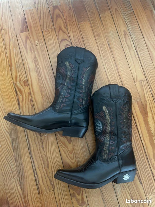 Vintage Dan Post femmes marron peau de lézard Cowboy Western iguane bottes en cuir exotique 6 M - Canada