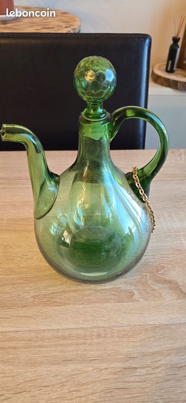 Carafe à l'Italienne avec rafraichissoir à glaçons pour décanter le vin (image 2)