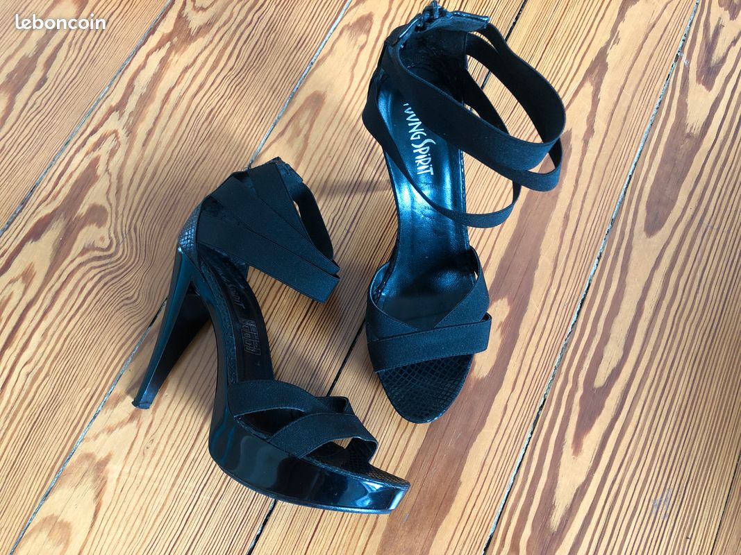 High Heels chaussures femmes 39 noir (image 2)