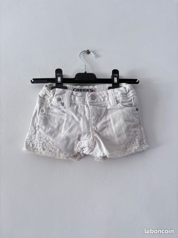 Short En Dentelle Blanche Fille, Petite Taille 8, Occasion Bon état