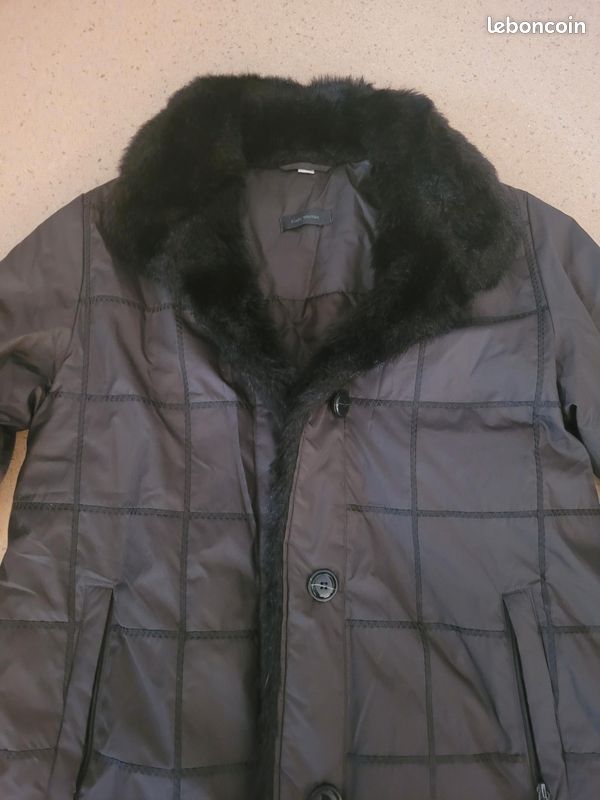 Manteau 3/4 marron chocolat T40 syl5640 (image 2)