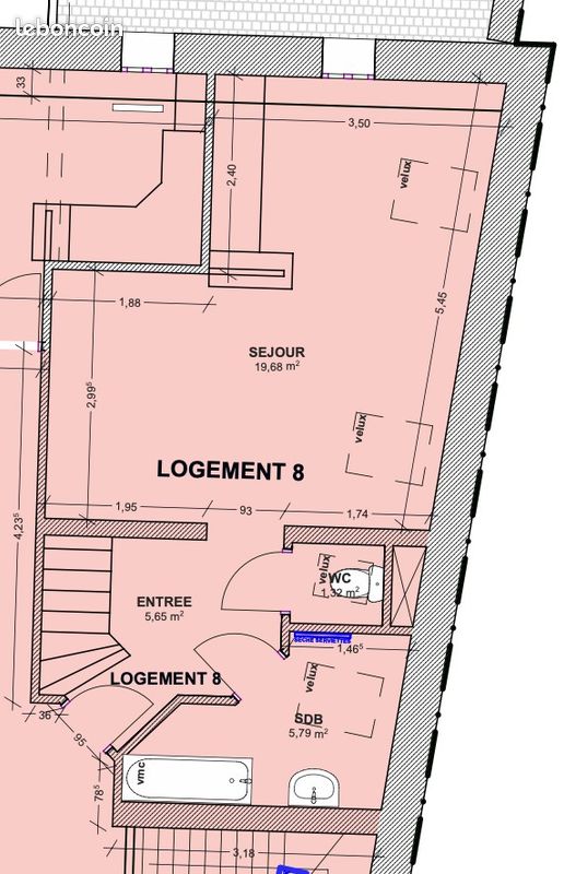 Appartement 1 pièce 42 m² · à Saint-Quentin · 42 m² · 550 €