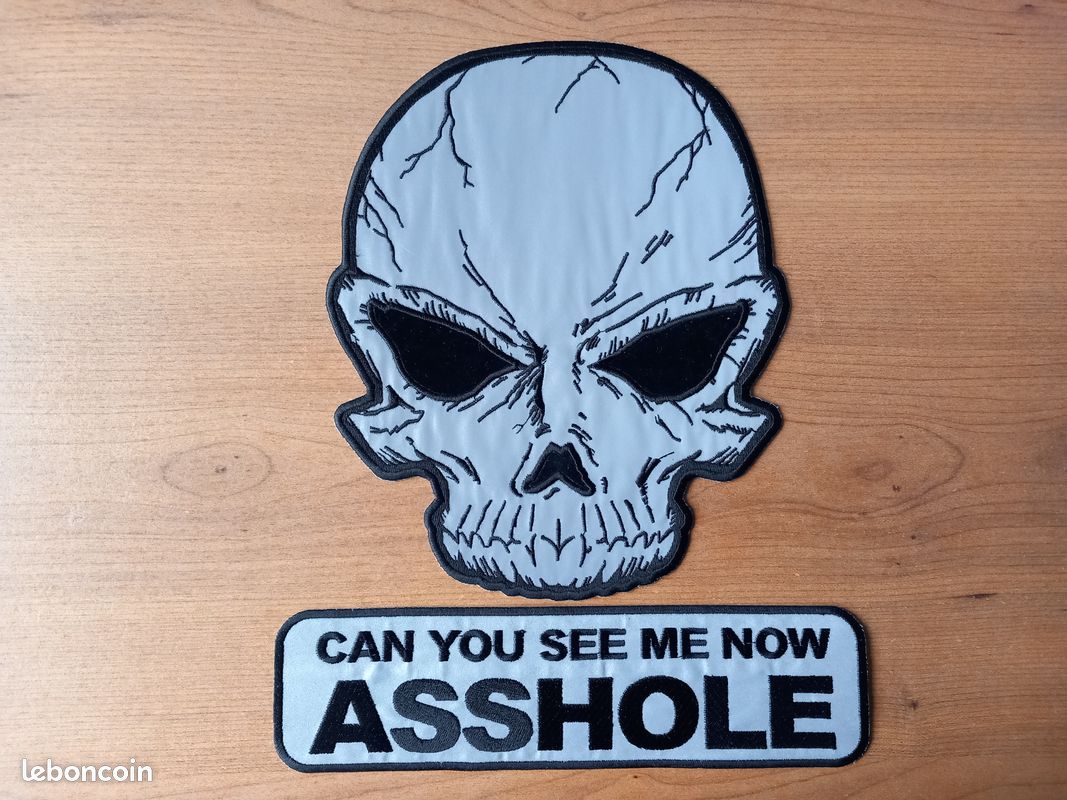 Patch écusson réfléchissant biker XL (image 1)